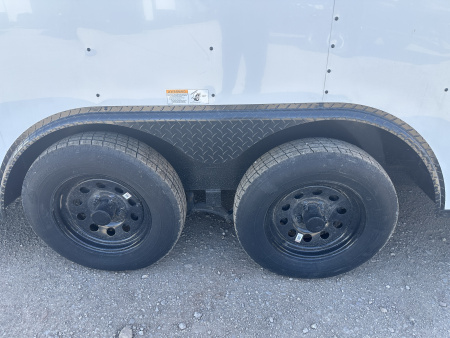 New 2025 Cargo Craft 8.5'x16'x7'tall Expedition Extreme White/Blk out w/ ramp & heavy frame Cargo / Enclosed Trailer