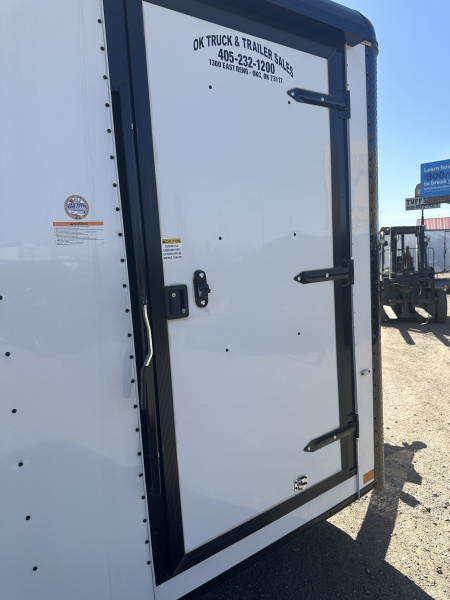 New 2025 Cargo Craft 8.5'x16'x7'tall Expedition Extreme White/Blk out w/ ramp & heavy frame Cargo / Enclosed Trailer