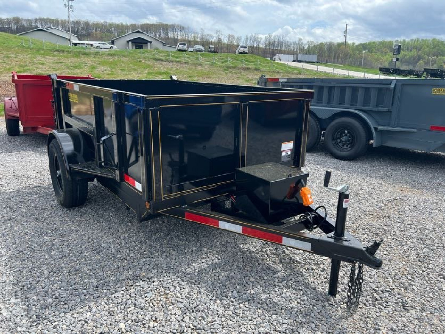 New 2026 P & T Trailers 5X10 WITH SPREAD GATE Dump Trailer