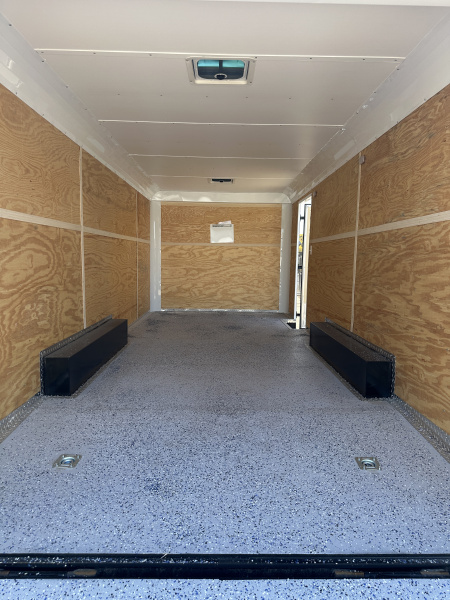 New 2024 Cargo Craft 8.5"x20'x7'Tall Car Hauler 3500's white/black out Cargo / Enclosed Trailer