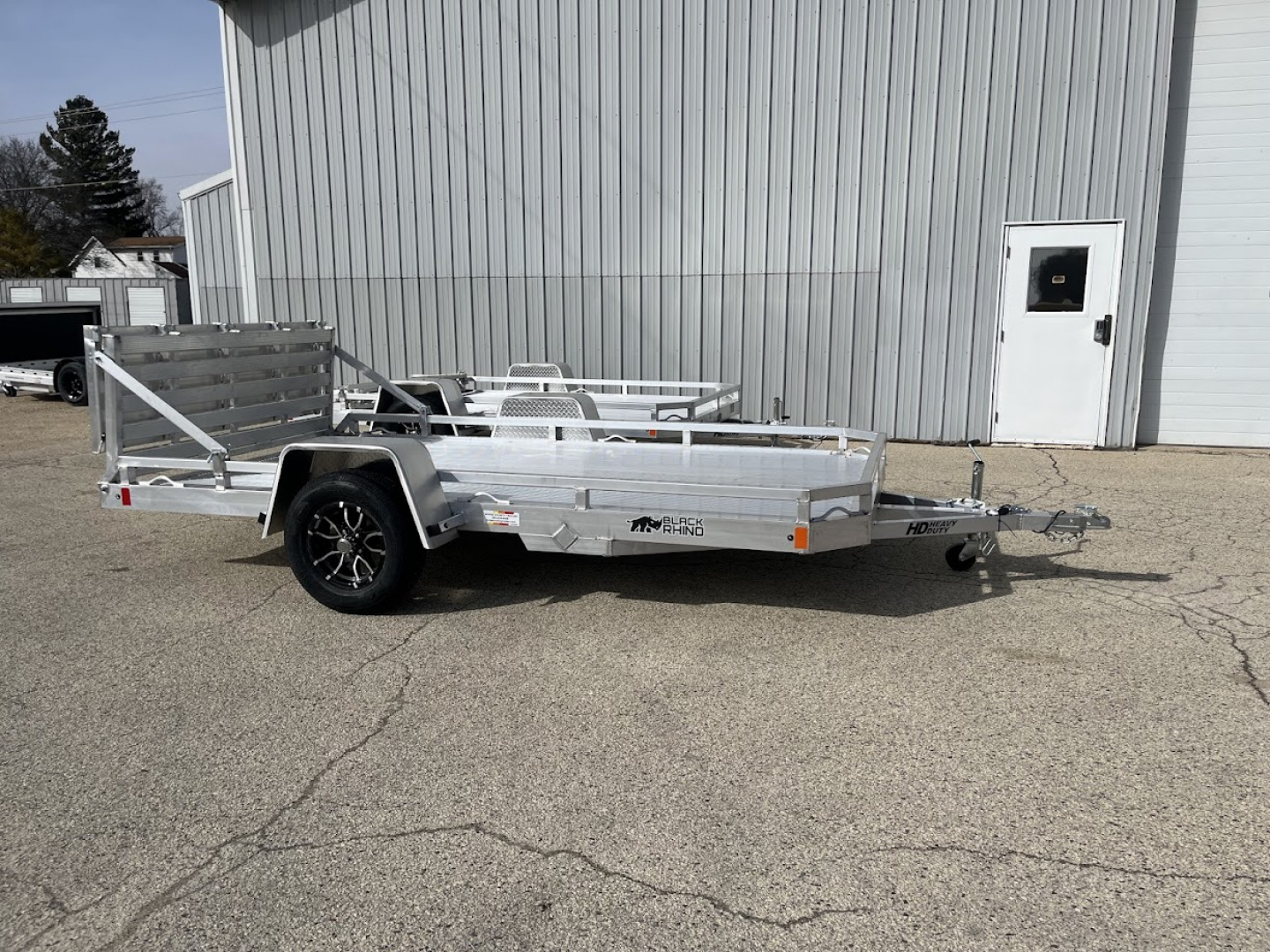 New 2026 Black Rhino Aluminum 81"x12' Low Profile LPS8112A w/ Bi-Fold Gate ATV Trailer