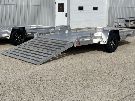 New 2026 Black Rhino Aluminum 81"x12' Low Profile LPS8112A w/ Bi-Fold Gate ATV Trailer