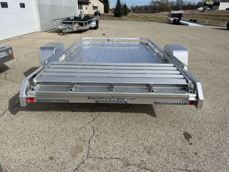 New 2026 Black Rhino Aluminum 81"x12' Low Profile LPS8112A w/ Bi-Fold Gate ATV Trailer