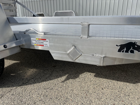 New 2026 Black Rhino Aluminum 81"x12' Low Profile LPS8112A w/ Bi-Fold Gate ATV Trailer