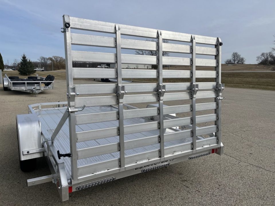 New 2026 Black Rhino Aluminum 81"x12' Low Profile LPS8112A w/ Bi-Fold Gate ATV Trailer