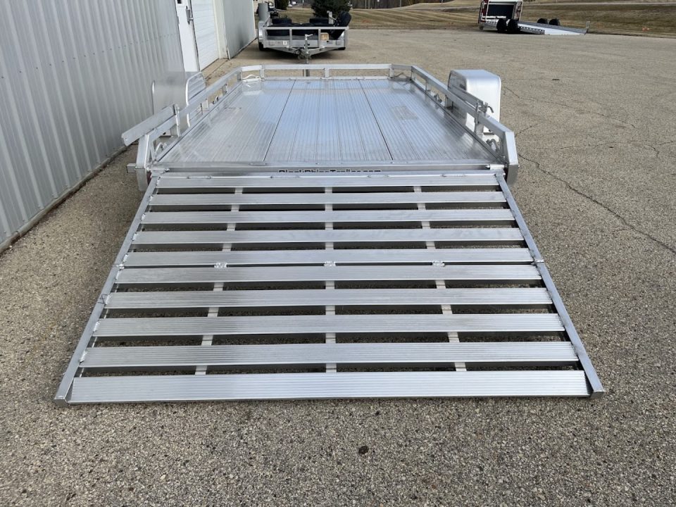 New 2026 Black Rhino Aluminum 81"x12' Low Profile LPS8112A w/ Bi-Fold Gate ATV Trailer