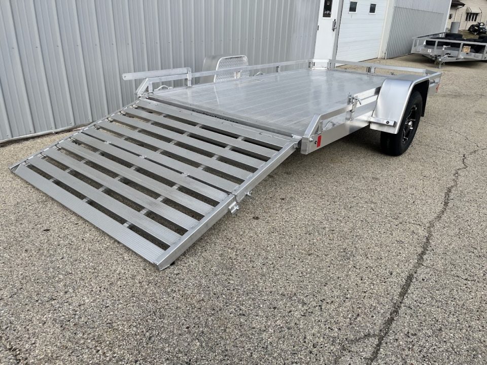 New 2026 Black Rhino Aluminum 81"x12' Low Profile LPS8112A w/ Bi-Fold Gate ATV Trailer