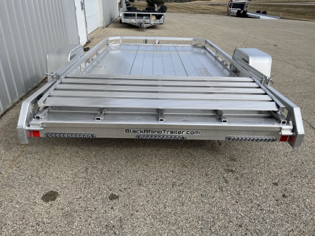 New 2026 Black Rhino Aluminum 81"x12' Low Profile LPS8112A w/ Bi-Fold Gate ATV Trailer