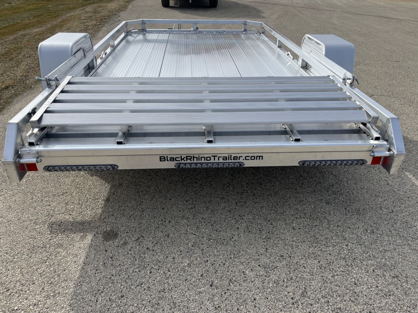 New 2026 Black Rhino Aluminum 81"x12' Low Profile LPS8112A w/ Bi-Fold Gate ATV Trailer