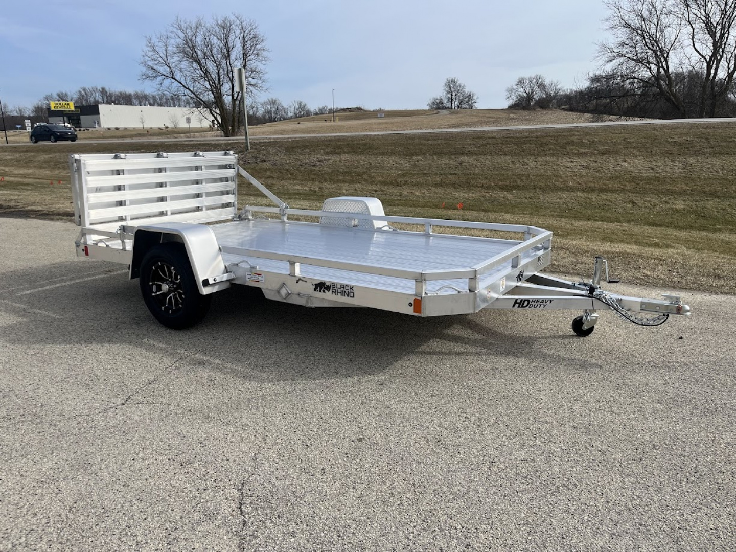 New 2026 Black Rhino Aluminum 81"x12' Low Profile LPS8112A w/ Bi-Fold Gate ATV Trailer