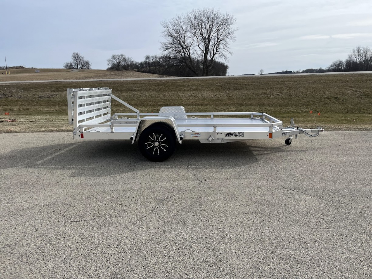 New 2026 Black Rhino Aluminum 81"x12' Low Profile LPS8112A w/ Bi-Fold Gate ATV Trailer
