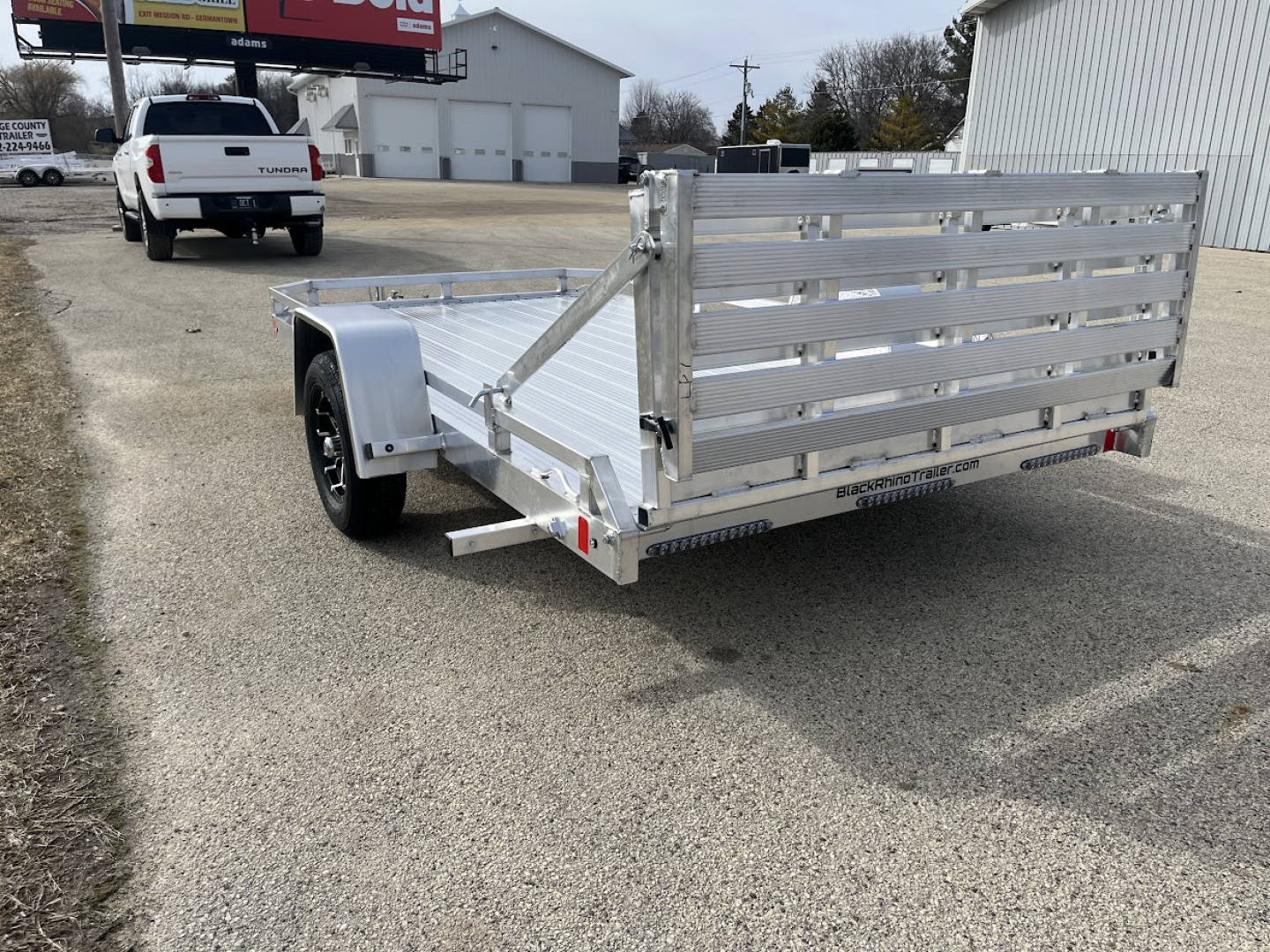 New 2026 Black Rhino Aluminum 81"x12' Low Profile LPS8112A w/ Bi-Fold Gate ATV Trailer