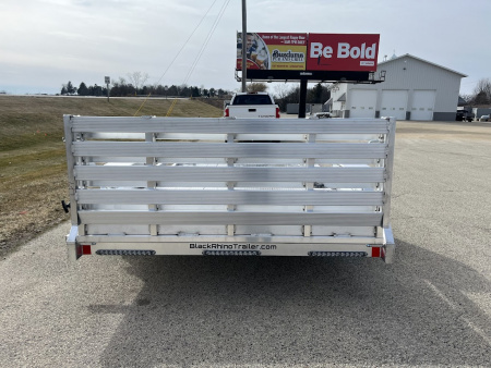 New 2026 Black Rhino Aluminum 81"x12' Low Profile LPS8112A w/ Bi-Fold Gate ATV Trailer
