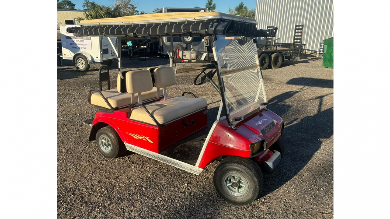 Used 1991 Club Car 1991 Club Car Red 4 Seater Electric Golf Cart | Classic & Clean