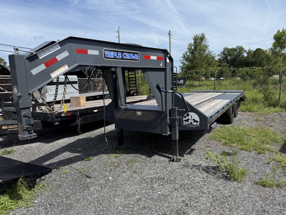 New 2026 Triple Crown Trailers 25FT (20+5) Gooseneck Equipment Trailer – Dovetail w/ Mega Ramps