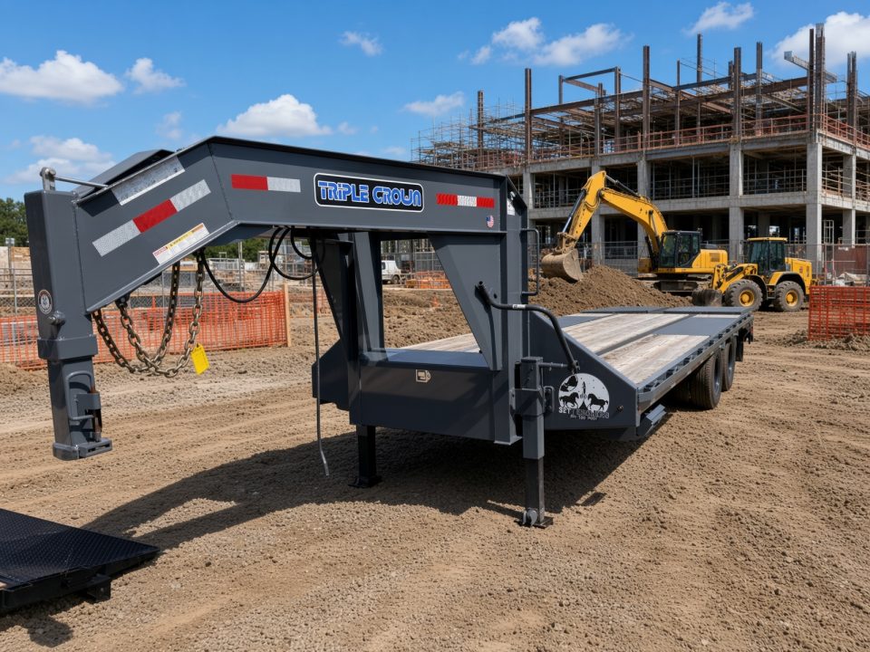 New 2026 Triple Crown Trailers 25FT (20+5) Gooseneck Equipment Trailer – Dovetail w/ Mega Ramps