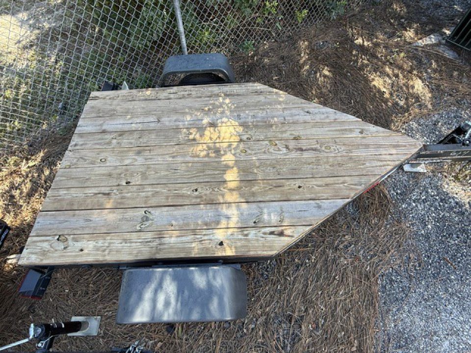 Used 2015 Homemade 6 x 4 Utility Trailer with New Chains, Paint & Wood Utility Trailer
