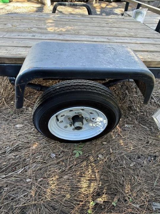 Used 2015 Homemade 6 x 4 Utility Trailer with New Chains, Paint & Wood Utility Trailer
