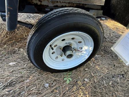 Used 2015 Homemade 6 x 4 Utility Trailer with New Chains, Paint & Wood Utility Trailer