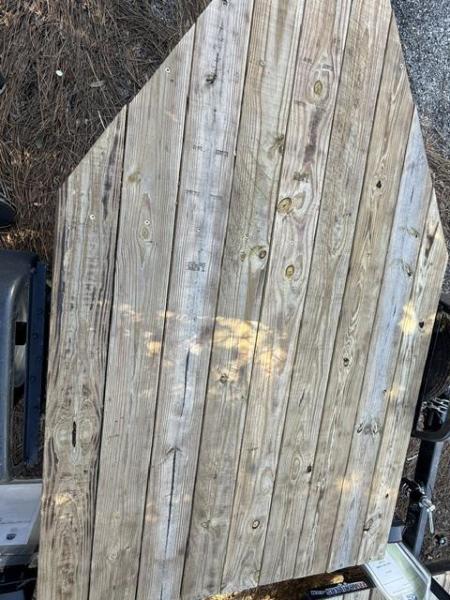 Used 2015 Homemade 6 x 4 Utility Trailer with New Chains, Paint & Wood Utility Trailer