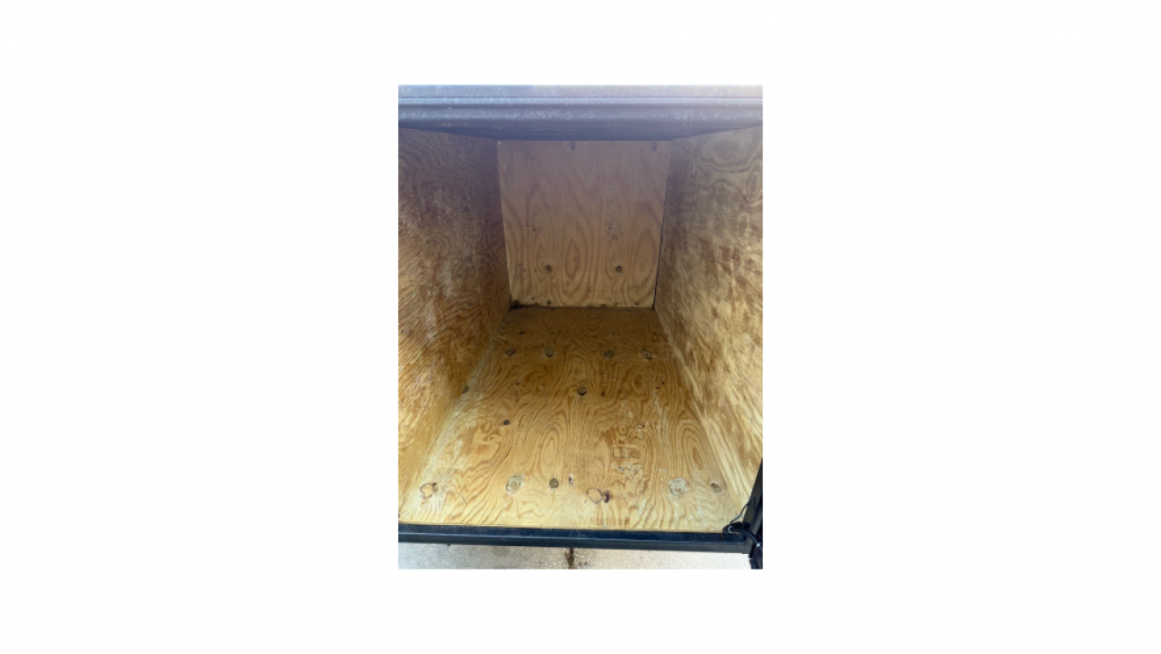 Used 2004 321 Trailers LLC 4x6 White Enclosed Trailer with New Paint, Wood Floor & LED Lights