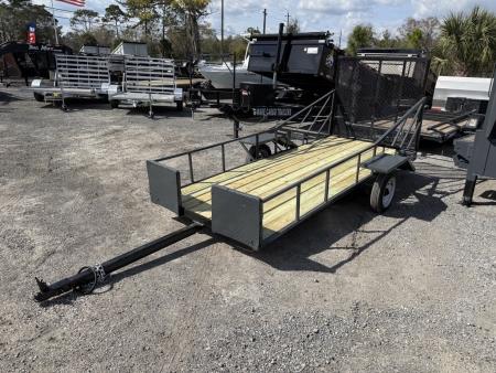 Used 2025 Homemade 5 x 12 Utility Trailer with New Wood, Chains, Paint and Safety Chains