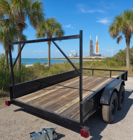 Used 2018 6 x 12 with New Wood, Jack, Tires & Paint with Removable Sides & Diamond Plating Utility Trailer