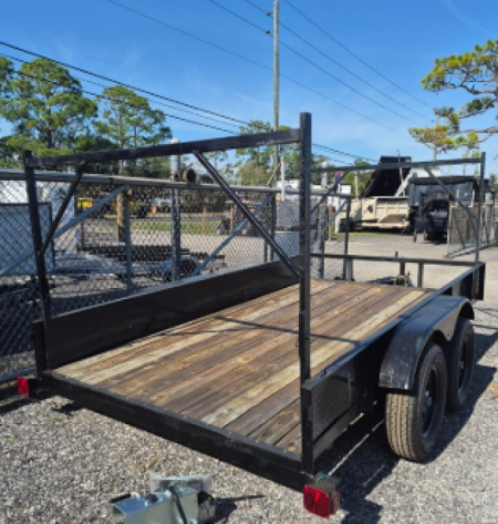 Used 2018 6 x 12 with New Wood, Jack, Tires & Paint with Diamond Plating on Sides