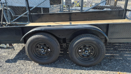 Used 2018 6 x 12 with New Wood, Jack, Tires & Paint with Diamond Plating on Sides