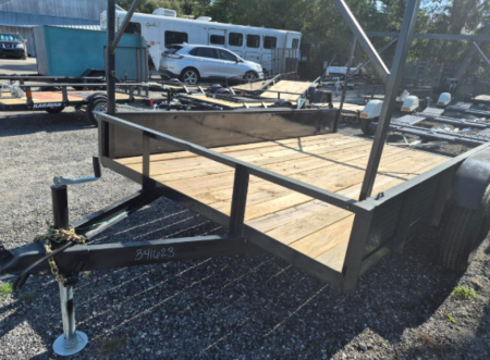 Used 2018 6 x 12 with New Wood, Jack, Tires & Paint with Diamond Plating on Sides