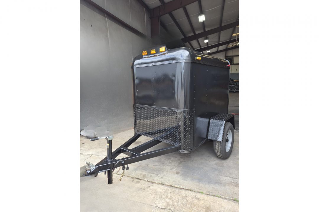 Used 2025 Homemade 4 X 6 Enclosed Trailer Black with Black Out Package with New Tires & Lighting