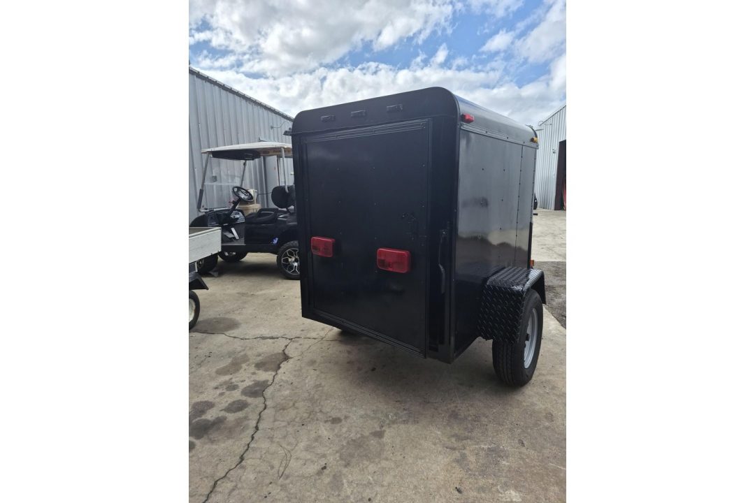 Used 2025 Homemade 4 X 6 Enclosed Trailer Black with Black Out Package with New Tires & Lighting