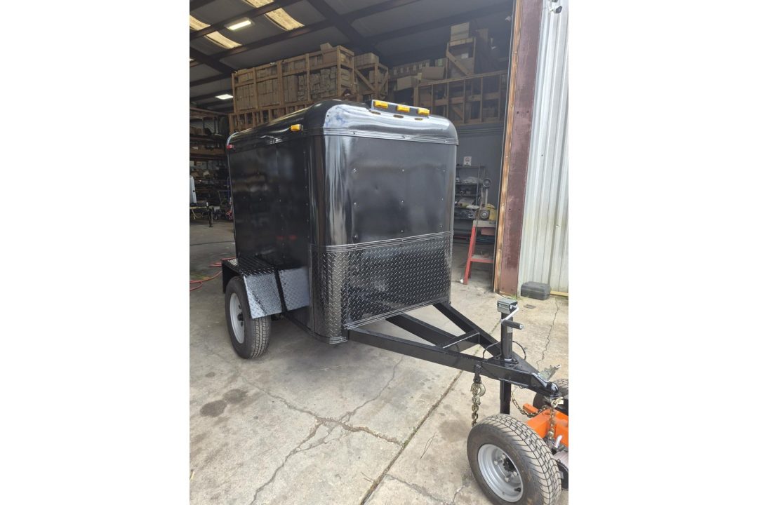 Used 2025 Homemade 4 X 6 Enclosed Trailer Black with Black Out Package with New Tires & Lighting
