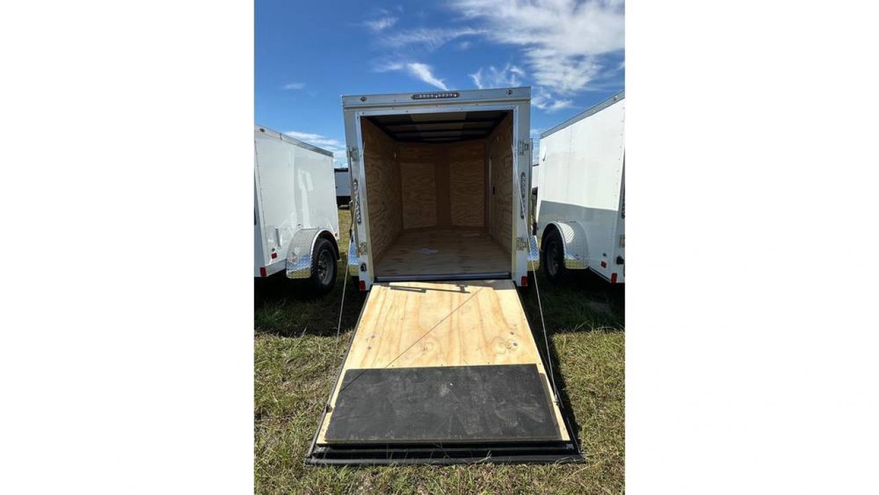 New 2026 Pro Craft 4 x 8 Small Trailer with Single Axle White Enclosed