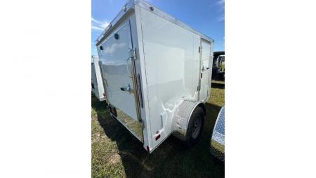 New 2026 Pro Craft 4 x 8 Small Trailer with Single Axle White Enclosed