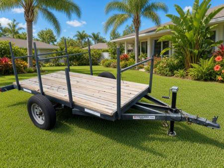 Used 2025 321 Trailers LLC 4.5 x 9 Utility Trailer with New Wood, Jack, Lighting & Tires