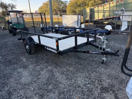 Used 2026 Karavan 5.5 x 11 Utility Trailer with Foldable Side Rails & Front Rails with Removable Gate