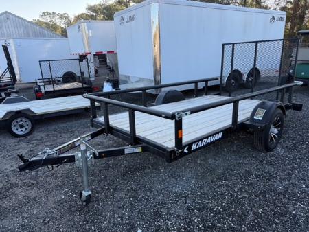 Used 2026 Karavan 5.5 x 11 Utility Trailer with Foldable Side Rails & Front Rails with Removable Gate