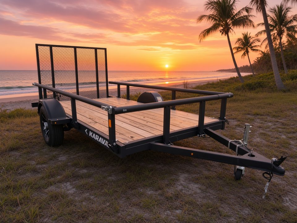 New 2026 Karavan 5.5 x 11 Utility Trailer – Ideal for Zero-Turn Mowers