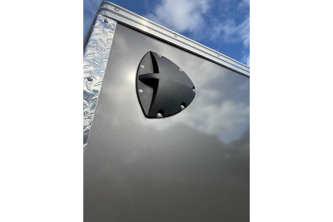 New 2026 ALCOM 7 x 16 Aluminum Enclosed Trailer with 6" Extra Height, Upgraded Paddle Handle & Piano Hinge Side Access Door