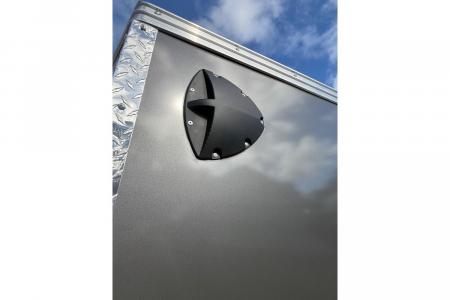 New 2026 ALCOM 7 x 16 Aluminum Enclosed Trailer with 6" Extra Height, Upgraded Paddle Handle & Piano Hinge Side Access Door