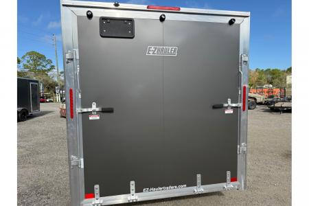 New 2026 ALCOM 7 x 16 Aluminum Enclosed Trailer with 6" Extra Height, Upgraded Paddle Handle & Piano Hinge Side Access Door