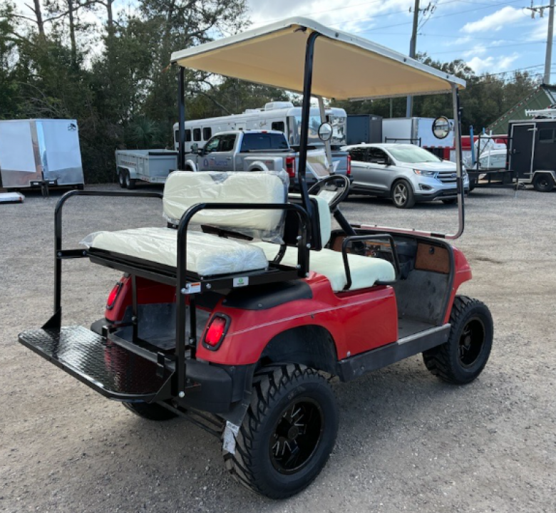 Used 2000 Yamaha Lifted 4 Seater Gas Golf Cart with New Tires & Back Seat Golf Cart