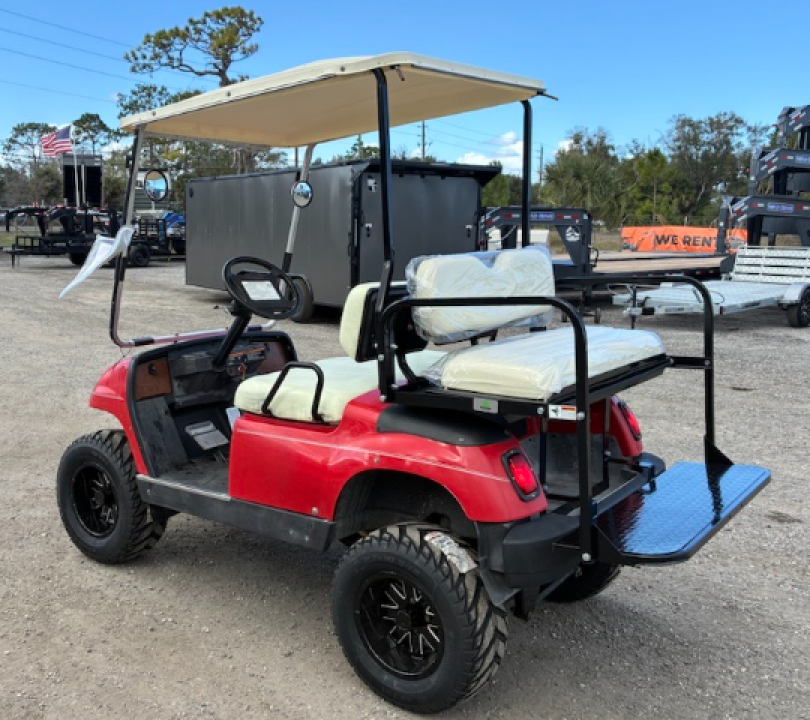 Used 2000 Yamaha Lifted 4 Seater Gas Golf Cart with New Tires & Back Seat Golf Cart