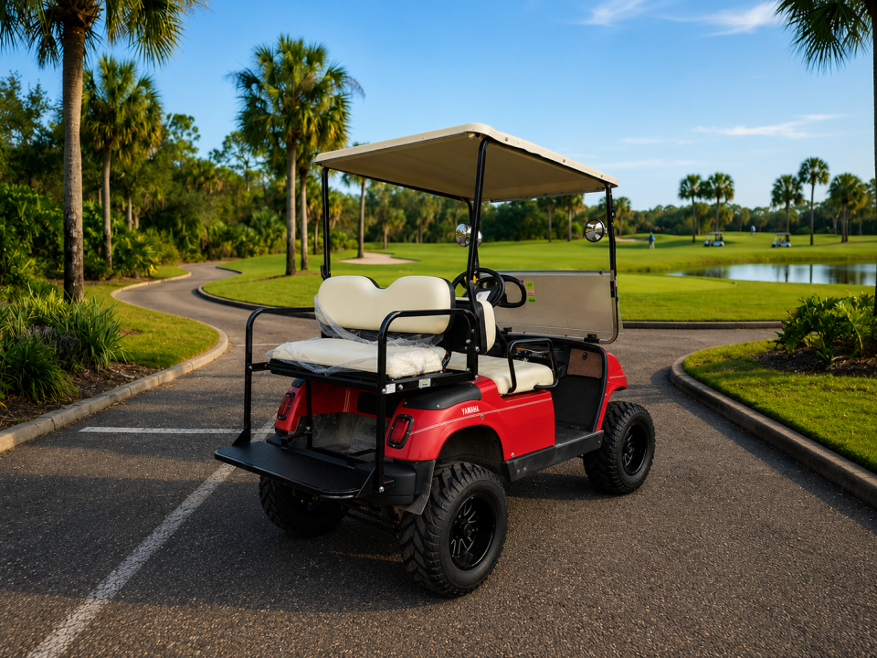 Used 2000 Yamaha Gas Golf Cart | Lifted | New Rear Flip Seat