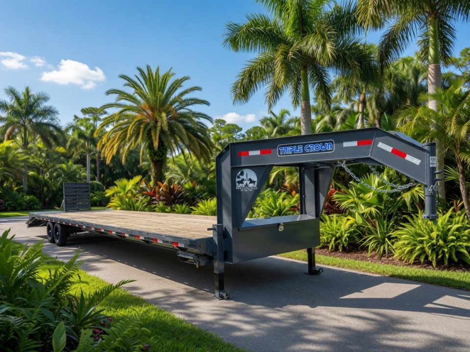 New 2026 Triple Crown Trailers 40 Ft. Gooseneck Equipment Trailer – 35+5 Flatbed | Mega Ramps | 17,500 LB GVWR Equipment Trailer
