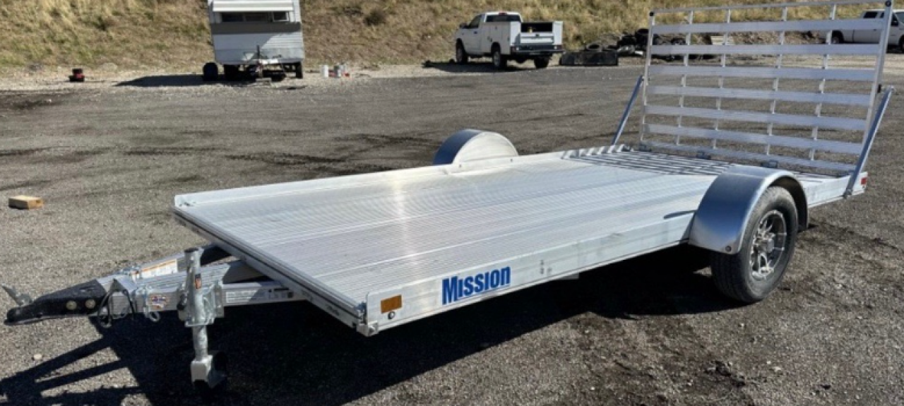 New 2026 Mission 6 x 12 Aluminum Utility Single Axle Trailer Lightweight Perfect for Golf Carts & ATV's