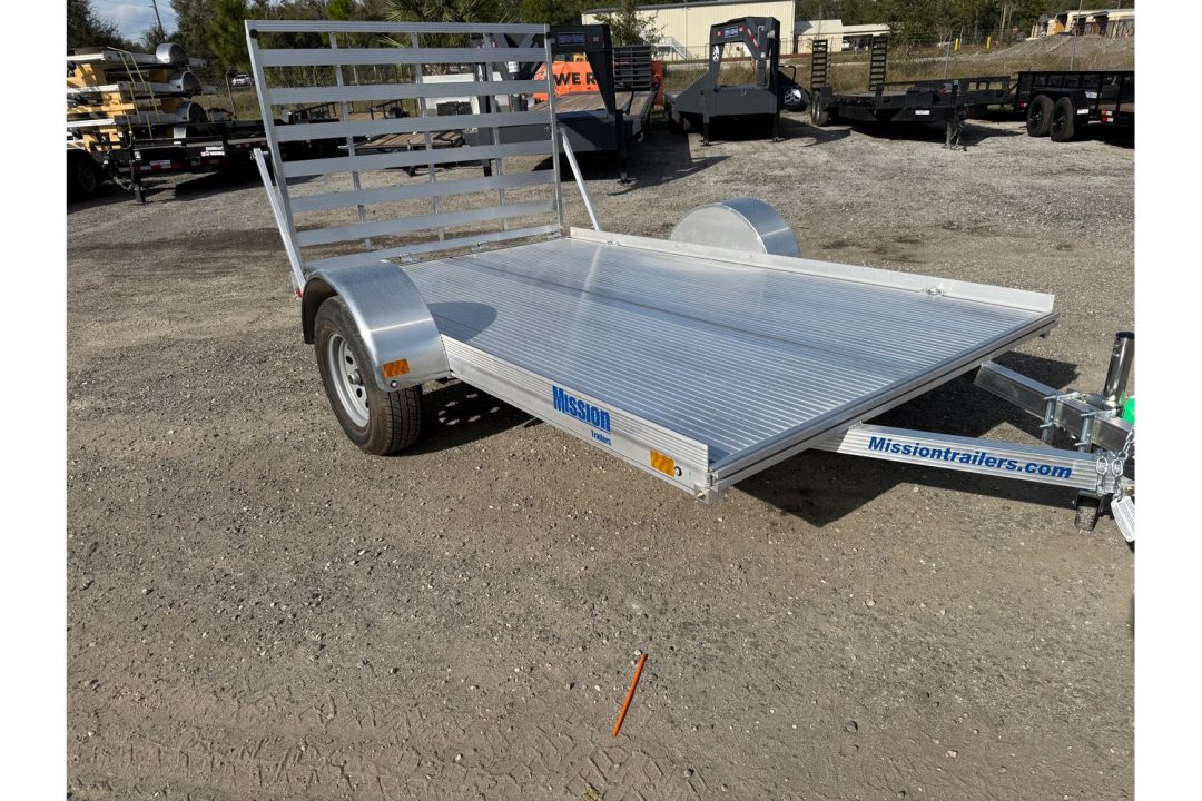 New 2026 Mission 7 x 12 Utility Single Axle Trailer Perfect for Mowers, ATVs and Golf Carts