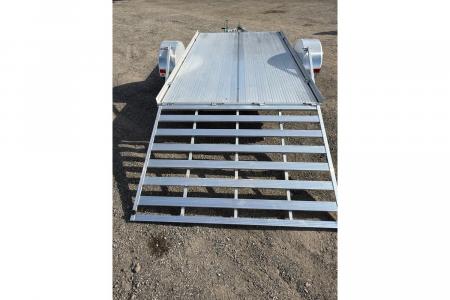 New 2026 Mission 7 x 12 Lightweight Aluminum Utility Single Axle Trailer Perfect for Golf Carts & Small Mowers