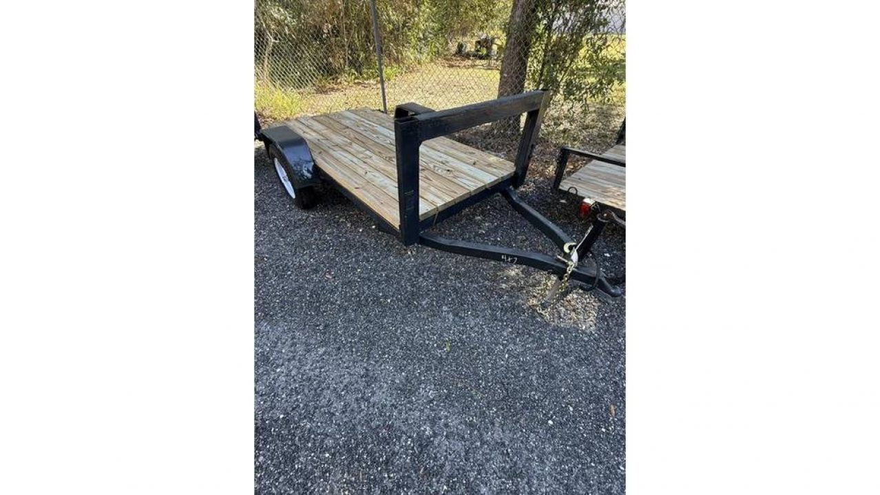 Used 2025 Homemade 4 x 8 Utility Trailer Homemade with New Wood, Jacks, Lights & Tires Utility Trailer